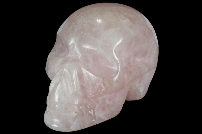 Polished Brazilian Rose Quartz Crystal Skull #95561